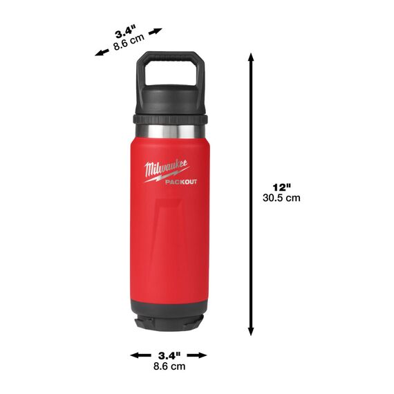 Термос Milwaukee PACKOUT BOTTLE 710 ML CHUG LID RED - 4932493465, Модель: PACKOUT BOTTLE 710 ML CHUG LID RED, внеший вид, изображение 4