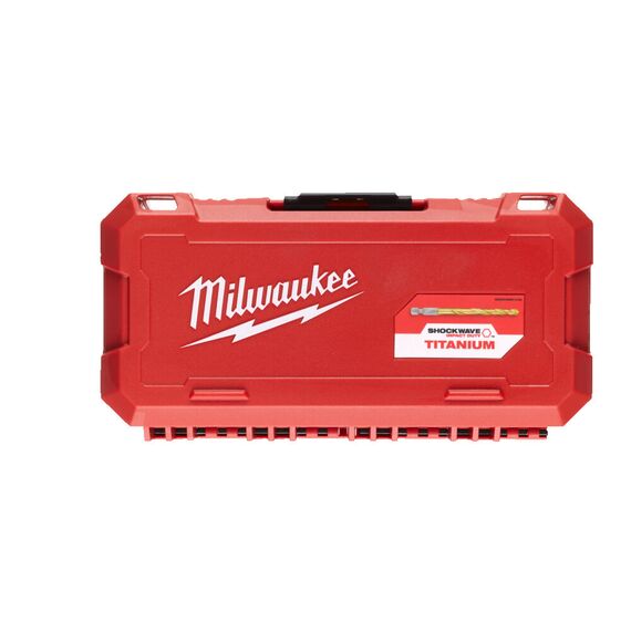 Набор сверл по металлу с шестигранным хвостовиком Milwaukee SHOCKWAVE HSS-G TIN RED HEX 19 PC SET - 4932493866, Диаметр: SET, Модель: SHOCKWAVE HSS-G TIN RED HEX 19 PC SET, внеший вид, изображение 3