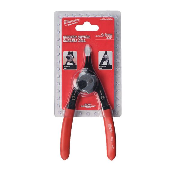 Съемник стопорных колец Milwaukee SMALL CIRCLIP PLIER 45° - 4932492488, Модель: SMALL CIRCLIP PLIER 45°, Длина (мм): 152, внеший вид, изображение 2