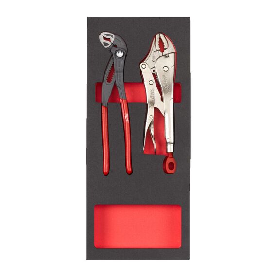 Набор ручного инструмента Milwaukee WATERPUMP PLIERS AND LOCKING PLIERS SET FOAM INSERT 2 PCS - 4932493255, Модель: WATERPUMP PLIERS AND LOCKING PLIERS SET FOAM INSERT 2 PCS, внеший вид