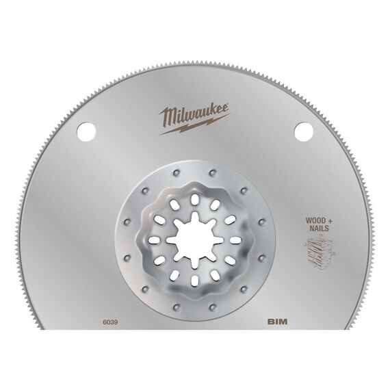 Полотно для мультитула Milwaukee WOOD & METAL BI-METAL 100MM SEGMENTED BLADE - 48906039, Ширина лезвия (мм): 100, Модель: WOOD & METAL BI-METAL 100MM SEGMENTED BLADE, Длина (мм): 28, внеший вид