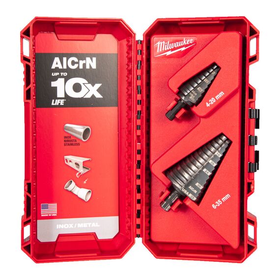 Набор кобальтовых ступенчатых сверл Milwaukee COBALT STEP DRILL SET 2PC - 48899398, Модель: COBALT STEP DRILL SET 2PC, Длина (мм): 62, внеший вид