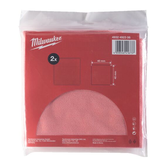 Салфетка жесткая Milwaukee COMPOUND CLOTH RED 400 X 400 MM 2 PC - 4932492306, Модель: COMPOUND CLOTH RED 400 X 400 MM 2 PC, внеший вид, изображение 3