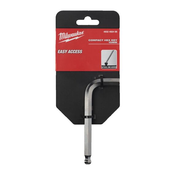 Шестигранный имбусовый ключ HEX COMPACT KEY 10MM Milwaukee короткий - 4932492408, Тип ключа: HEX 10, Модель: HEX COMPACT KEY 10MM, Длина (мм): 50, фото, изображение 2 Шестигранный имбусовый ключ HEX COMPACT KEY 10MM Milwaukee короткий - 4932492408, Тип ключа: HEX 10, Модель: HEX COMPACT KEY 10MM, Длина (мм): 50, внеший вид, изображение 2