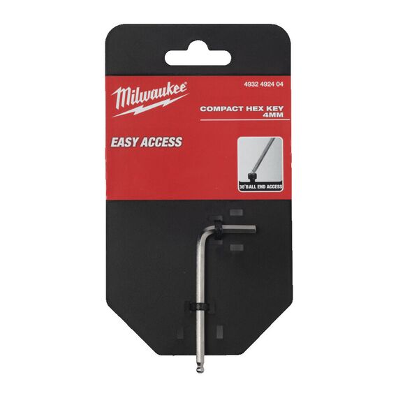 Шестигранный имбусовый ключ HEX COMPACT KEY 4MM Milwaukee короткий - 4932492404, Тип ключа: HEX 4, Модель: HEX COMPACT KEY 4MM, Длина (мм): 29, фото, изображение 2 Шестигранный имбусовый ключ HEX COMPACT KEY 4MM Milwaukee короткий - 4932492404, Тип ключа: HEX 4, Модель: HEX COMPACT KEY 4MM, Длина (мм): 29, внеший вид, изображение 2