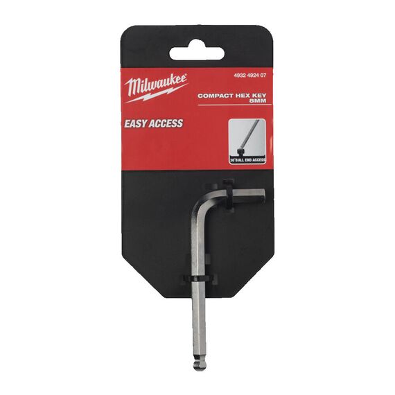 Шестигранный имбусовый ключ HEX COMPACT KEY 8MM Milwaukee короткий - 4932492407, Тип ключа: HEX 8, Модель: HEX COMPACT KEY 8MM, Длина (мм): 44, фото, изображение 2 Шестигранный имбусовый ключ HEX COMPACT KEY 8MM Milwaukee короткий - 4932492407, Тип ключа: HEX 8, Модель: HEX COMPACT KEY 8MM, Длина (мм): 44, внеший вид, изображение 2