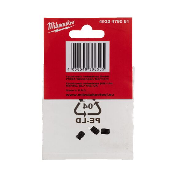 Установочный винт Milwaukee HOLESAW TCT SCREW M6 3PC - 4932479061, внеший вид, изображение 2