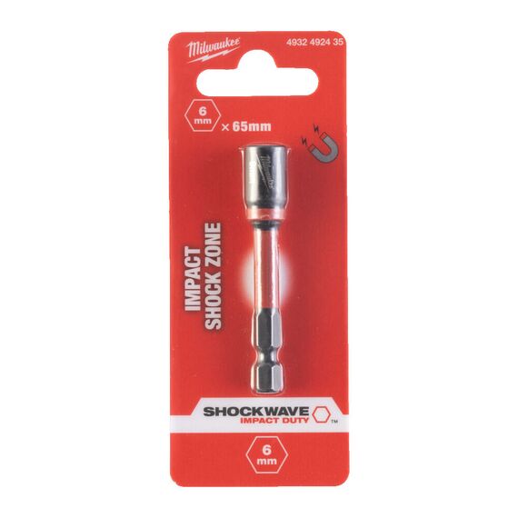 Магнитная торцевая насадка Milwaukee NUT DRIVER MAG SHW HEX6 X 65 MM - 4932492435, Модель: NUT DRIVER MAG SHW HEX6 X 65 MM, фото, изображение 2 Магнитная торцевая насадка Milwaukee NUT DRIVER MAG SHW HEX6 X 65 MM - 4932492435, Модель: NUT DRIVER MAG SHW HEX6 X 65 MM, внеший вид, изображение 2