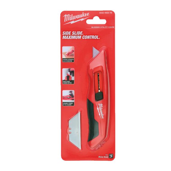 Нож выдвижной многофункциональный Milwaukee SLIDING UTILITY KNIFE 1 PC - 4932492378, Ширина лезвия (мм): 18, Модель: SLIDING UTILITY KNIFE 1 PC, внеший вид, изображение 4