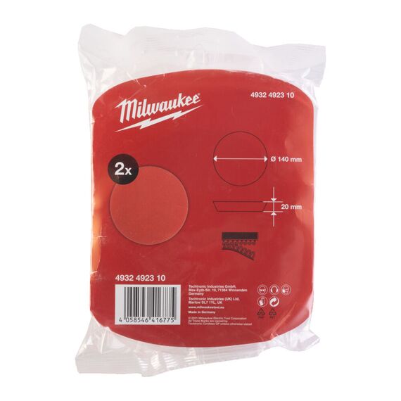 Губка полировальная жесткая Milwaukee SPONGE RED COARSE 160／20 MM 2 PC - 4932492316, Модель: SPONGE RED COARSE 160／20 MM 2 PC, внеший вид, изображение 2