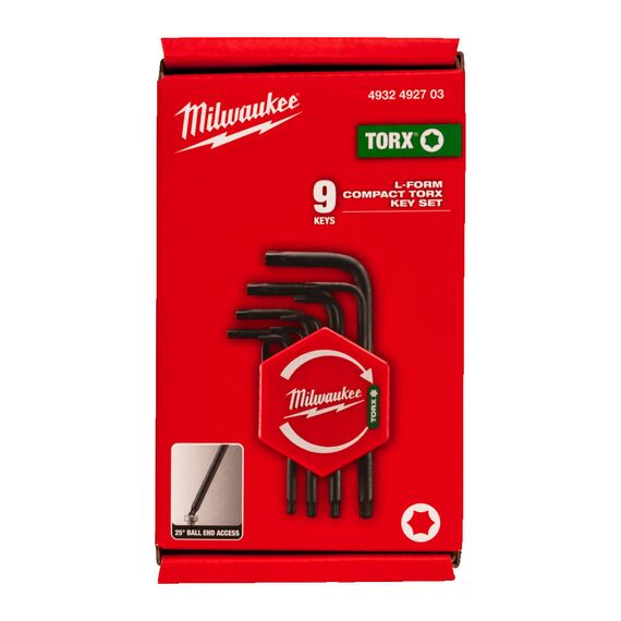 Набор коротких ключей TORX COMPACT KEY SET 9 PC Milwaukee - 4932492703, фото, изображение 4 Набор коротких ключей TORX COMPACT KEY SET 9 PC Milwaukee - 4932492703, внеший вид, изображение 4