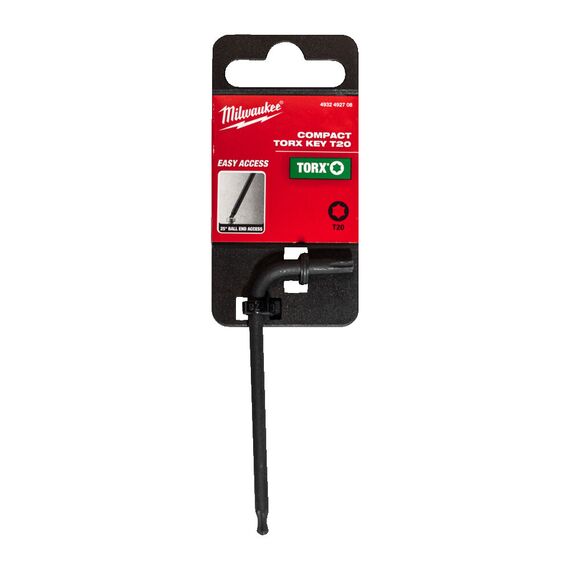 Ключ TORX COMPACT KEY T20 Milwaukee короткий - 4932492708, Модель: TORX COMPACT KEY T20, Длина (мм): 74, внеший вид, изображение 2