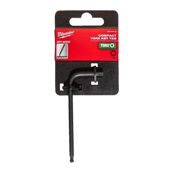 Ключ TORX COMPACT KEY T25 Milwaukee короткий - 4932492709, Модель: TORX COMPACT KEY T25, Длина (мм): 85, фото, изображение 2 Ключ TORX COMPACT KEY T25 Milwaukee короткий - 4932492709, Модель: TORX COMPACT KEY T25, Длина (мм): 85, внеший вид, изображение 2