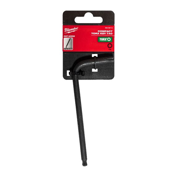 Ключ TORX COMPACT KEY T40 Milwaukee короткий - 4932492712, Модель: TORX COMPACT KEY T40, Длина (мм): 122, внеший вид, изображение 2