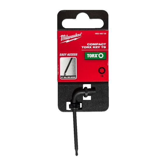 Ключ TORX COMPACT KEY T9 Milwaukee короткий - 4932492705, Модель: TORX COMPACT KEY T9, Длина (мм): 52, фото, изображение 2 Ключ TORX COMPACT KEY T9 Milwaukee короткий - 4932492705, Модель: TORX COMPACT KEY T9, Длина (мм): 52, внеший вид, изображение 2