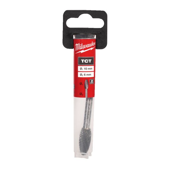 Бор-фреза твердосплавная Milwaukee Burr TC Type H 6x10mm - 4932493984, Тип фрезы: H, Ширина фрезы (мм): 10, Модель: Burr TC Type H 6x10mm, внеший вид, изображение 2
