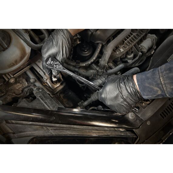 Трещотка для головок удлиненная Milwaukee ⅜˝ DRIVE LONG RATCHET - 4932479651, Модель: ⅜˝ DRIVE LONG RATCHET, фото, изображение 5 Трещотка для головок удлиненная Milwaukee ⅜˝ DRIVE LONG RATCHET - 4932479651, Модель: ⅜˝ DRIVE LONG RATCHET, внеший вид, изображение 5