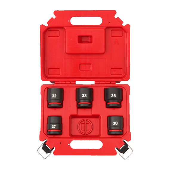 Набор ударных головок Milwaukee 1˝ SOCKET SET STD 5PC - 4932498751, Модель: 1˝ SOCKET SET STD 5PC, внеший вид