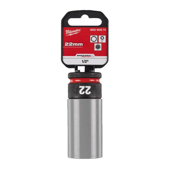 Ударная головка Milwaukee HEX SOCKET SHW ½˝ AUTO 22MM - 4932493374, Модель: HEX SOCKET SHW ½˝ AUTO 22MM, фото, изображение 2 Ударная головка Milwaukee HEX SOCKET SHW ½˝ AUTO 22MM - 4932493374, Модель: HEX SOCKET SHW ½˝ AUTO 22MM, внеший вид, изображение 2