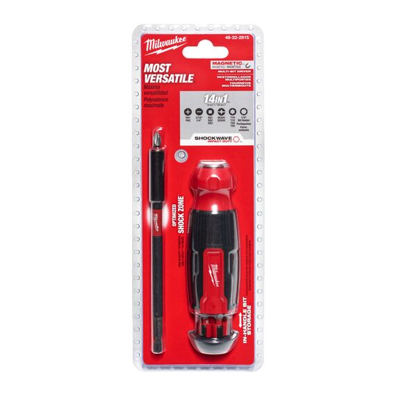 Универсальная отвертка Milwaukee 14 IN 1 SHOCKWAVE MULTI-BIT SCREWDRIVER - 4932498174, Модель: 14 IN 1 SHOCKWAVE MULTI-BIT SCREWDRIVER, фото, изображение 5 Универсальная отвертка Milwaukee 14 IN 1 SHOCKWAVE MULTI-BIT SCREWDRIVER - 4932498174, Модель: 14 IN 1 SHOCKWAVE MULTI-BIT SCREWDRIVER, внеший вид, изображение 5
