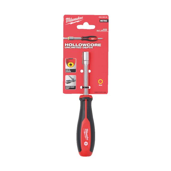 Торцевая отвертка, сквозная Milwaukee 8 MM HOLLOWCORE NUT DRIVER - 4932492369, Тип отвертки: SW 8, Модель: 8 MM HOLLOWCORE NUT DRIVER, внеший вид, изображение 2