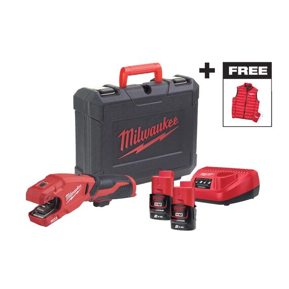 Аккумуляторный труборез для нержавеющей стали Milwaukee M12 PCSSMC-202C PROMO - 4933499464, Модель: M12 PCSSMC-202C, внеший вид