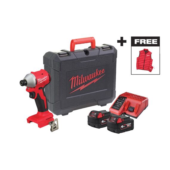 Аккумуляторный импульсный винтоверт Milwaukee M18 BLIDRCMC-402C PROMO - 4933499457, Модель: M18 BLIDRCMC-402C, внеший вид