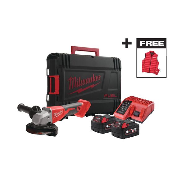 Аккумуляторная углошлифовальная машина Milwaukee M18 BLSAG125XPDMC-402X PROMO - 4933499460, Модель: M18 BLSAG125XPDMC-402X, внеший вид