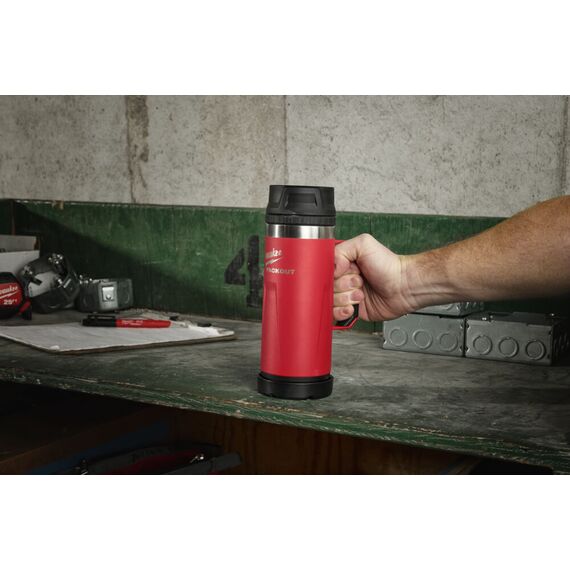 Термокружка Milwaukee PACKOUT MUG 532 ML SIP LID RED - 4932493471, Модель: PACKOUT MUG 532 ML SIP LID RED, фото, изображение 4 Термокружка Milwaukee PACKOUT MUG 532 ML SIP LID RED - 4932493471, Модель: PACKOUT MUG 532 ML SIP LID RED, внеший вид, изображение 4