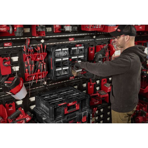 Органайзер вертикальный Milwaukee PACKOUT TIP BIN ORGANISER - 4932498323, внеший вид, изображение 12