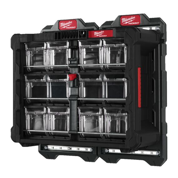 Органайзер вертикальный Milwaukee PACKOUT TIP BIN ORGANISER - 4932498323, внеший вид, изображение 6