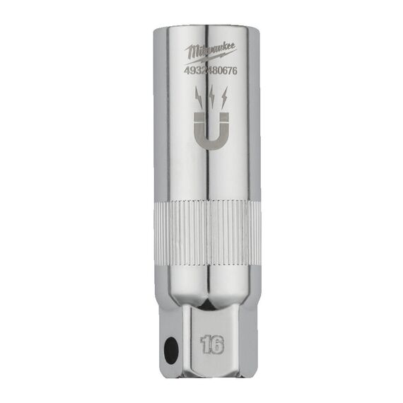 Головка торцевая свечная Milwaukee ⅜˝ DRIVE 16MM SPARK PLUG SOCKET - 4932480675, Модель: ⅜˝ DRIVE 16MM SPARK PLUG SOCKET, внеший вид