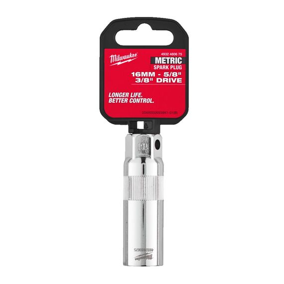 Головка торцевая свечная Milwaukee ⅜˝ DRIVE 16MM SPARK PLUG SOCKET - 4932480675, Модель: ⅜˝ DRIVE 16MM SPARK PLUG SOCKET, внеший вид, изображение 2