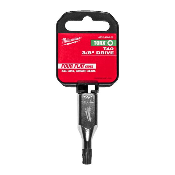 Торцевая насадка Milwaukee ⅜˝ DRIVE T40 TORX BIT SOCKET - 4932480806, Модель: ⅜˝ DRIVE T40 TORX BIT SOCKET, внеший вид, изображение 2