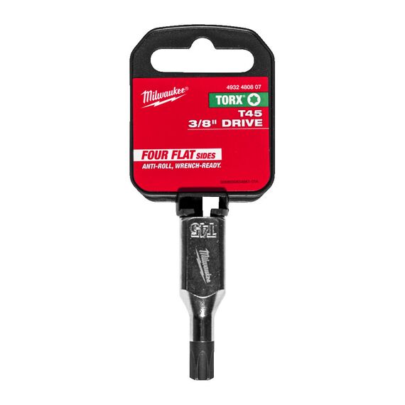 Торцевая насадка Milwaukee ⅜˝ DRIVE T45 TORX BIT SOCKET - 4932480807, Модель: ⅜˝ DRIVE T45 TORX BIT SOCKET, внеший вид, изображение 2
