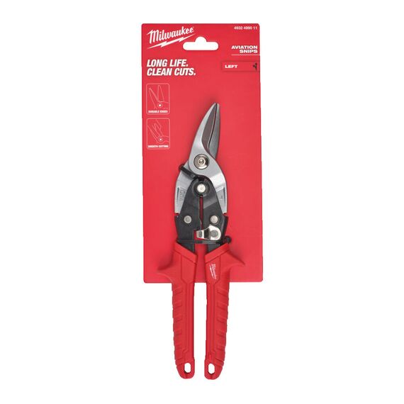 Ножницы по металлу Milwaukee LEFT CUTTING AVIATION SNIPS левый рез - 4932499011, фото, изображение 2 Ножницы по металлу Milwaukee LEFT CUTTING AVIATION SNIPS левый рез - 4932499011, внеший вид, изображение 2