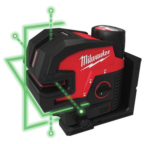 Аккумуляторный лазерный нивелир Milwaukee M12 CLL4P-301C - 4933479203, Модель: M12 CLL4P-301C, внеший вид, изображение 5