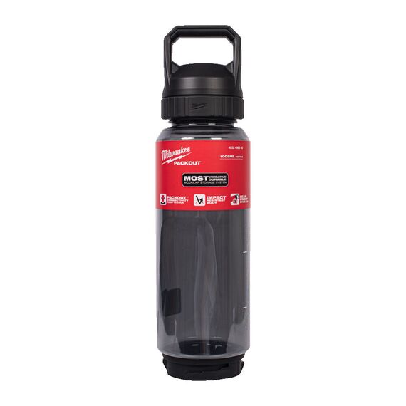 Бутылка Milwaukee PACKOUT 1005 ML PLASTIC BOTTLE CHUG LID BLACK - 4932498640, Модель: PACKOUT 1005 ML PLASTIC BOTTLE CHUG LID BLACK, внеший вид, изображение 2