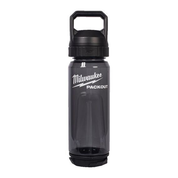 Бутылка Milwaukee PACKOUT 740 ML PLASTIC BOTTLE CHUG LID BLACK - 4932498639, Модель: PACKOUT 740 ML PLASTIC BOTTLE CHUG LID BLACK, внеший вид