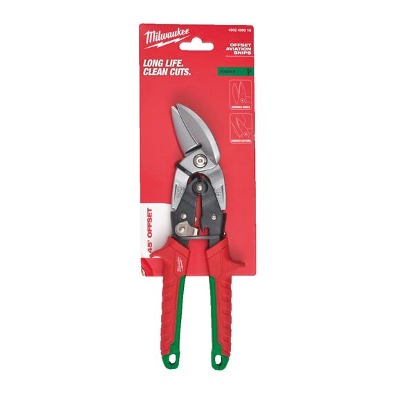 Ножницы по металлу Milwaukee RIGHT CUTTING OFFSET AVIATION SNIPS правый рез - 4932499016, фото, изображение 2 Ножницы по металлу Milwaukee RIGHT CUTTING OFFSET AVIATION SNIPS правый рез - 4932499016, внеший вид, изображение 2