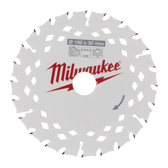 Пильный диск по дереву Milwaukee CSB P W 190x30x1.8x24ATB для циркулярной пилы - 4932498976, внеший вид