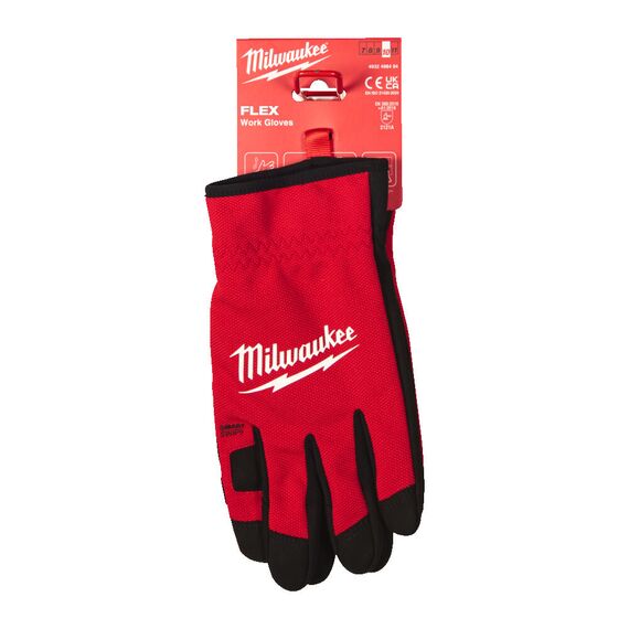 Мягкие рабочие перчатки Milwaukee FLEX WORK GLOVES 7／S - 4932498491, Модель: FLEX WORK GLOVES 7／S, внеший вид, изображение 2