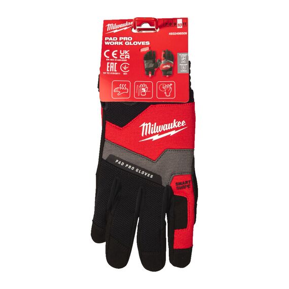 Рабочие перчатки Milwaukee PAD PRO WORK GLOVES 11／XXL - 4932498510, Модель: PAD PRO WORK GLOVES 11／XXL, внеший вид, изображение 2