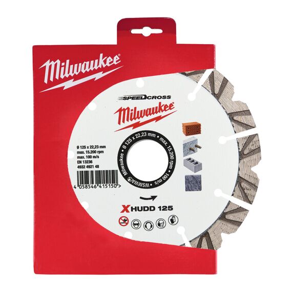 Алмазный диск Milwaukee XHUDD 125 MM - 4932492148, Диаметр диска (мм): 125, Посадочный диаметр (мм): 22,23, Модель: XHUDD 125 MM, внеший вид, изображение 2