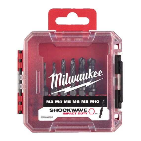 Набор сверл-метчиков по металлу Milwaukee 1/4˝ HSS-G COMBI DRILL TAP SET 6PC - 4932498267, Модель: 1/4˝ HSS-G COMBI DRILL TAP SET 6PC, внеший вид, изображение 3