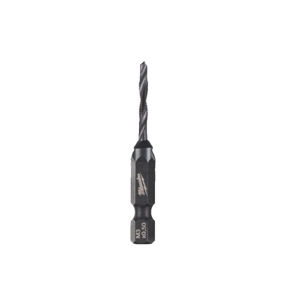 Сверло-метчик по металлу Milwaukee 1/4˝ HSS-G M3X52MM - 4932498261, Модель: 1/4˝ HSS-G M3X52MM, внеший вид