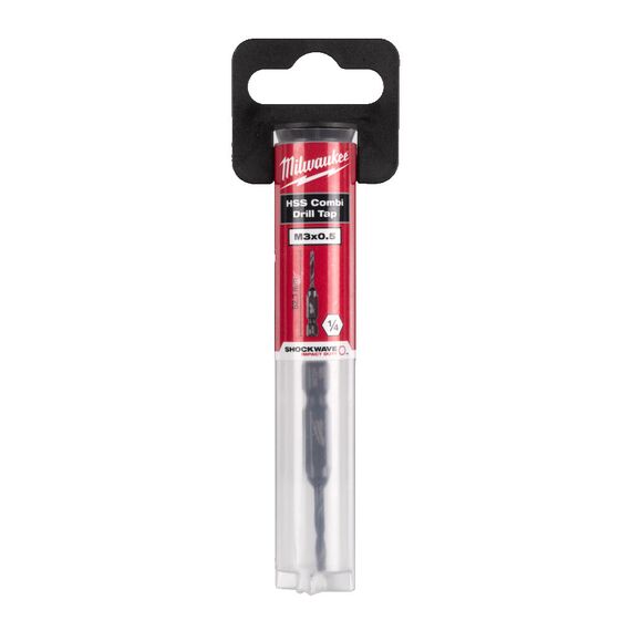 Сверло-метчик по металлу Milwaukee 1/4˝ HSS-G M3X52MM - 4932498261, Модель: 1/4˝ HSS-G M3X52MM, внеший вид, изображение 2
