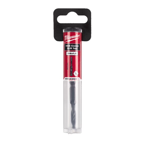 Сверло-метчик по металлу Milwaukee 1/4˝ HSS-G M6X57MM - 4932498264, Модель: 1/4˝ HSS-G M6X57MM, внеший вид, изображение 2