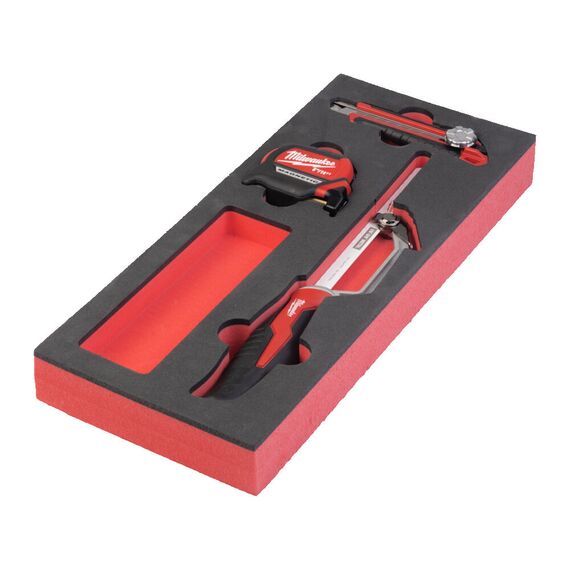 Набор ручного инструмента Milwaukee CUTTING AND MEASURING SET FOAM INSERT 3PC - 4932493252, внеший вид, изображение 2
