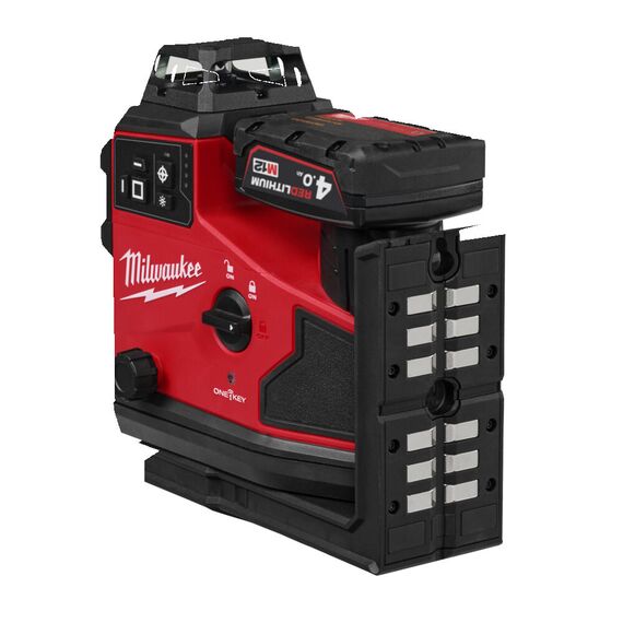 Аккумуляторный линейно-точечный лазерный нивелир Milwaukee M12 A3PLO-401C - 4933499002, Модель: M12 A3PLO-401C, внеший вид, изображение 5